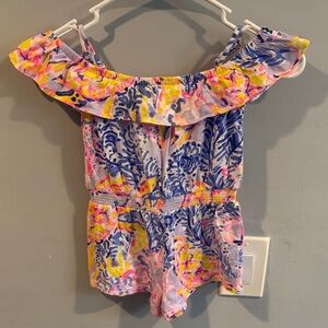 Lilly Pulitzer Kids Floral Kids Romper - Multicolor